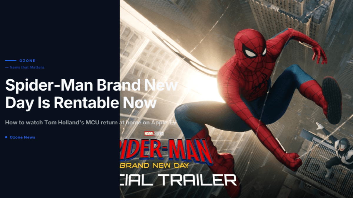 Spider-Man Brand New Day Apple TV rent digital release