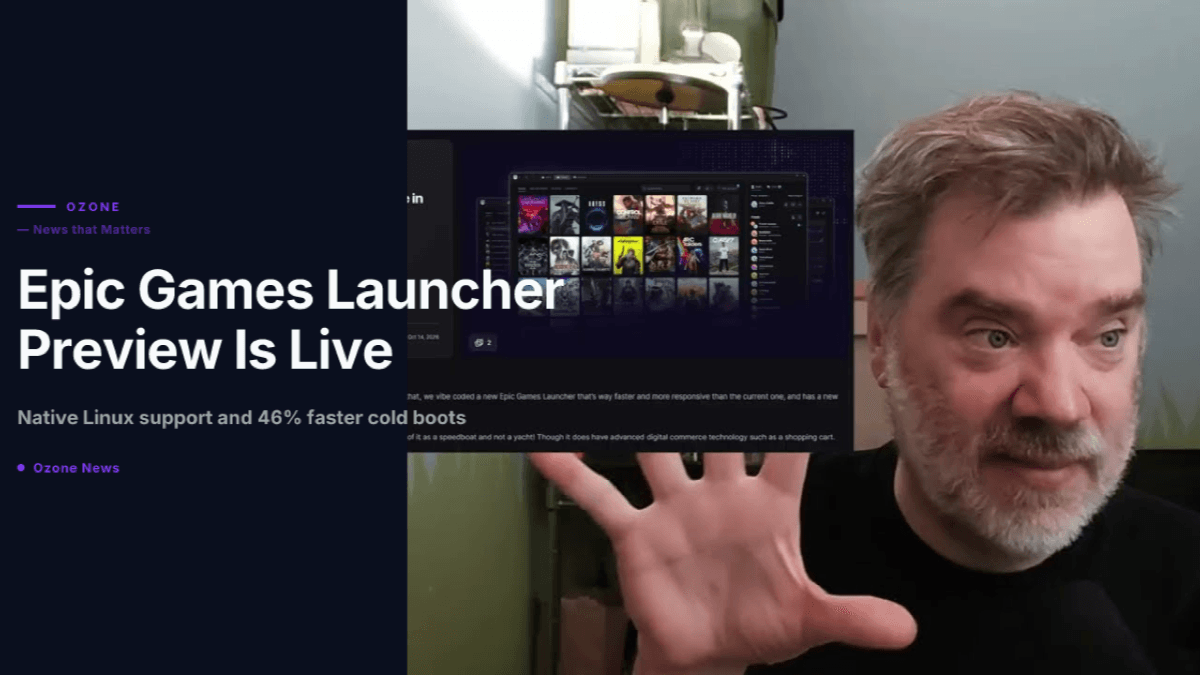 Epic Games Launcher vibe coded preview with native Linux support