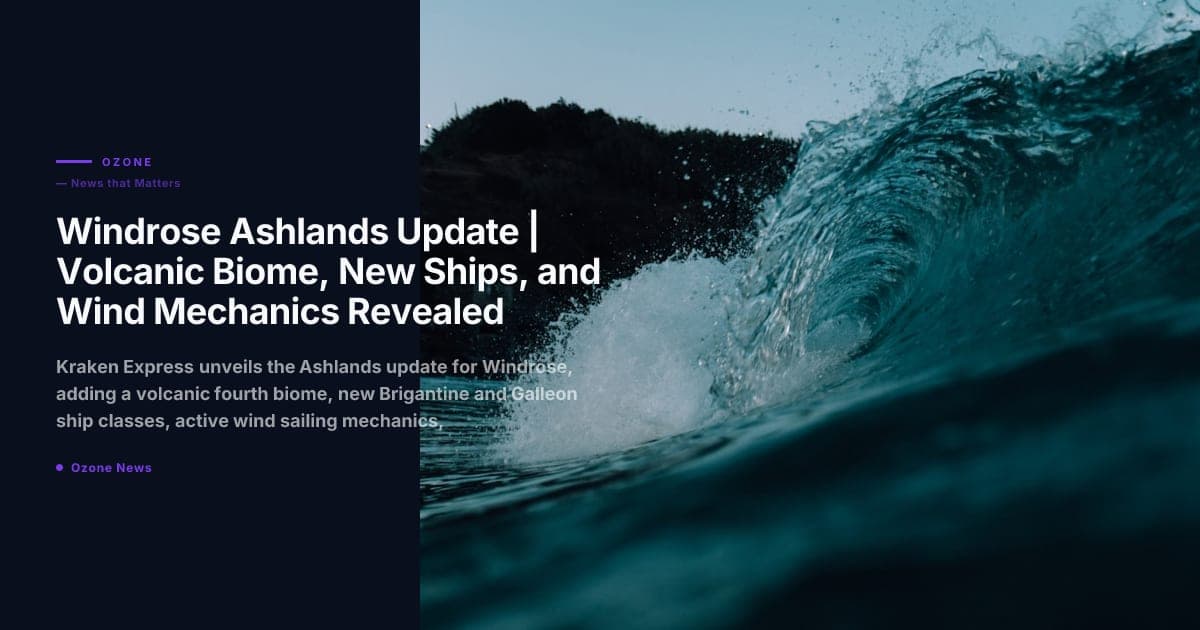 Windrose Ashlands Update | Volcanic Biome, New Ships, and Wind Mechanics Revealed
