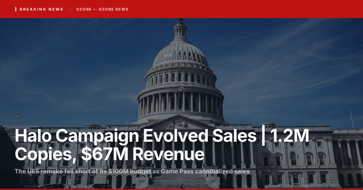 Halo Campaign Evolved Sales | 1.2M Copies, $67M Revenue
