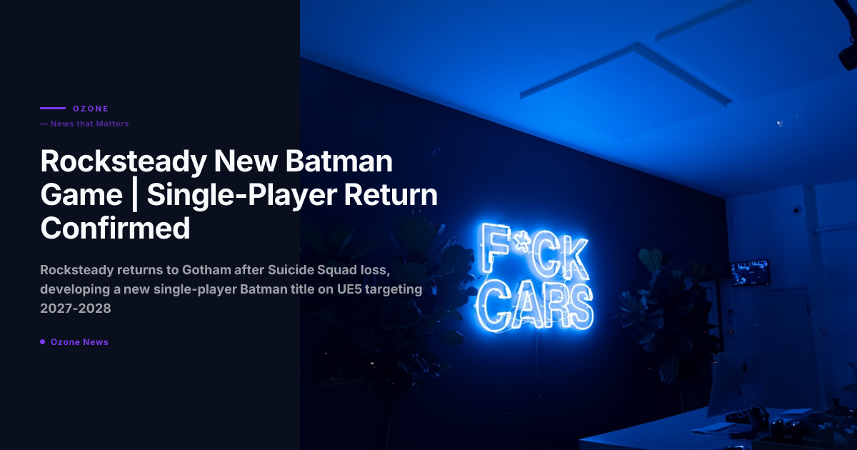 Rocksteady new single-player Batman game confirmed 2026
